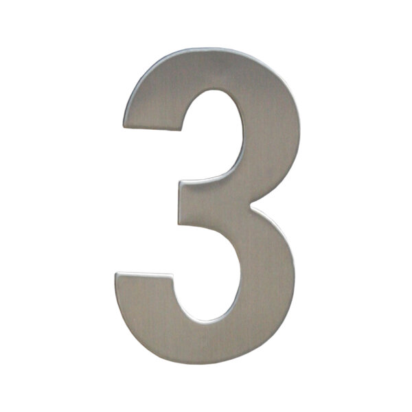 stainless steel house number 3