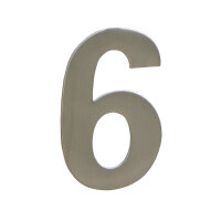 stainless steel house number 6
