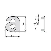 house numbers, stainless steel house number a
