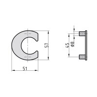 stainless steel house number c