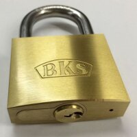 BKS PZ88 padlock, brass, 3 keys