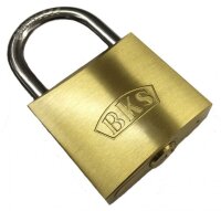 BKS PZ88 padlock, brass, 3 keys