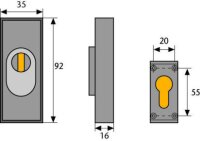 ABUS Schutzrosette mit Ziehschutz RSZS316 in F4 bronzefarben