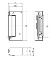 BKS door opener ET8AE, GU BKS 6-35804-02, mechanical unlocking