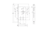 BKS mortise lock for fire protections 2327 DIN right