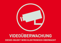 Warnaufkleber Videoüberwachung, Größe:...