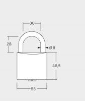 padlock Winkhaus keyTec N-tra for existing locking