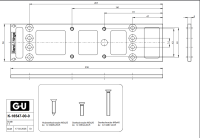 Assembly plate 430/440 G-U BKS, silver