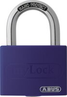 ABUS padlock T65AL myLock purple