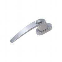 window handle with pushing button lock, FG 514, silver