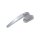 window handle with pushing button lock, FG 514, silver