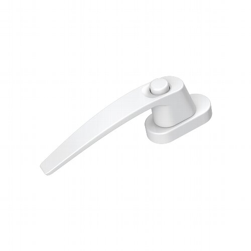 window handle with pushing button lock, FG 514, white