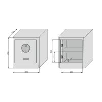 mySafe Premium 350 - weiss Elektronik-Möbel-Tresor...