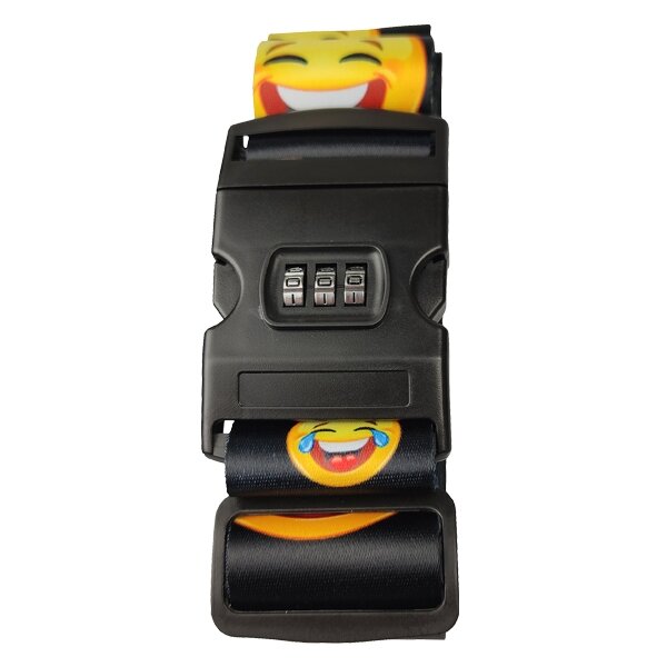Luggage strap with Emoji 3-digit number combination