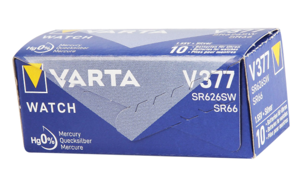 10x Varta Knopfzellen 377 SR626SW 1,55 Volt