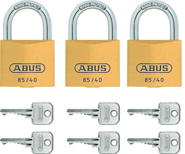 ABUS padlocks - 85/40 mm, set of 2 keyed alike