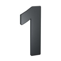 House number made of steel in anthracite No.1