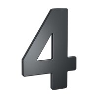 Steel house number in anthracite No.4