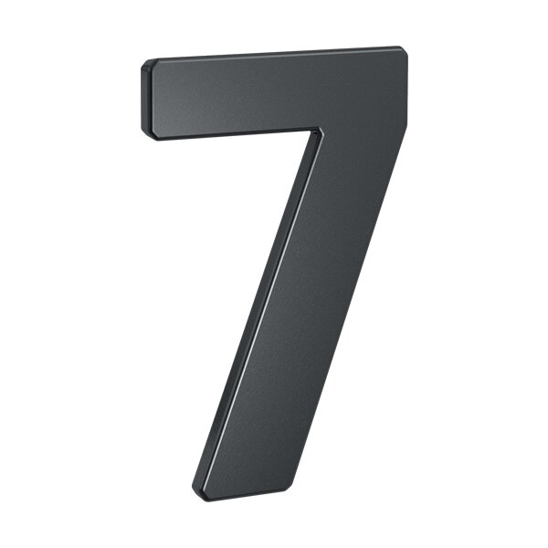 Steel house number in anthracite No.7
