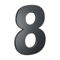 Steel house number in anthracite No.8