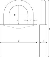 ABUS Vorhangschloss Messing 75/40HB63 gleichschließend-7341