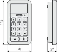 ABUS Bluetooth® keyboard HomeTec Pro CFT3100 silver