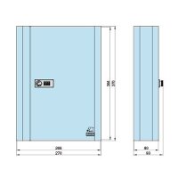 Schlüsselkassette SK 80 mit 48 Haken 3-stelligen Zahlenkombination