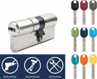 Locking cylinder Abus Bravus 3500 double profile cylinder with colored Pro Cap keys