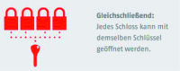 ABUS Vorhangschloss 5/40 Silver Rock- gleichschließend je 2 Schlüssel