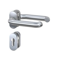 Schmalrahmen-Rosettengarnitur ZB 3150 PZ Edelstahl