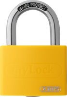 ABUS padlock T65AL myLock yellow