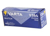 10x Varta Knopfzellen 364 SR621SW 1,55 Volt