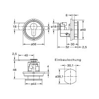 JUNIE Hebelzylinder für Profilhalbzylinder 30/10 mm
