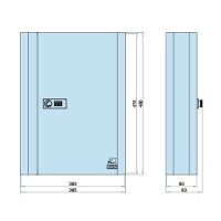 Schlüsselkassette SK 80 mit 104 Haken 3-stelligen Zahlenkombination