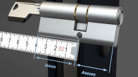 Schließzylinder Abus Bravus 2000 MX Modular Doppelprofilzylinder Pro Cap Schlüssel 2-fach Schließbart für Biffar-Türen